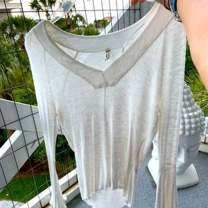 GUC Free People off white cotton top size Small